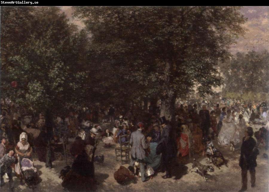 Adolph von Menzel Afternoon in the Tuileries Garden